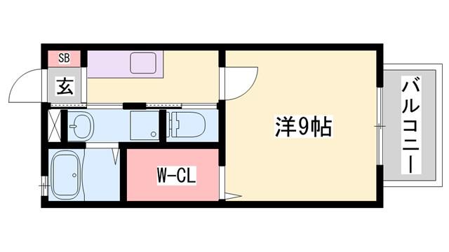 コンフォートテクノIII(1K/1階)の間取り写真
