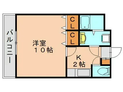 プログレス松島VI(1K/3階)の間取り写真