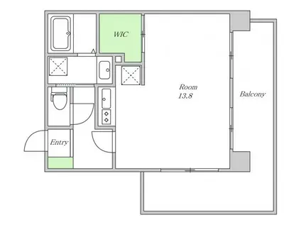 ウッズフィールド阿倍野(ワンルーム/6階)の間取り写真