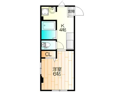 フェリシモ日吉(1K/3階)の間取り写真