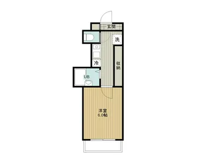 アゲインビル(1K/5階)の間取り写真