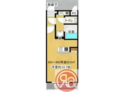 パークフロント福島(ワンルーム/8階)の間取り写真