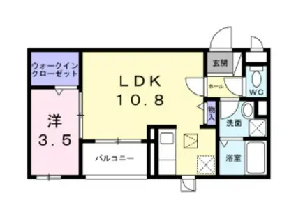 パレ・コンフォール(1LDK/3階)の間取り写真