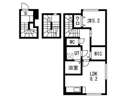 アクア・フィオーレ天童(1LDK/3階)の間取り写真