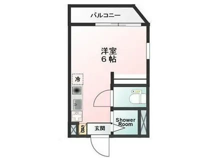 GLANBELL墨田II(ワンルーム/2階)の間取り写真