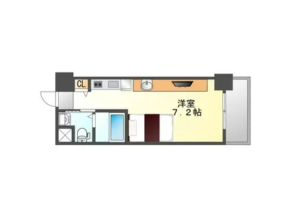 CAMP C2(ワンルーム/5階)の間取り写真