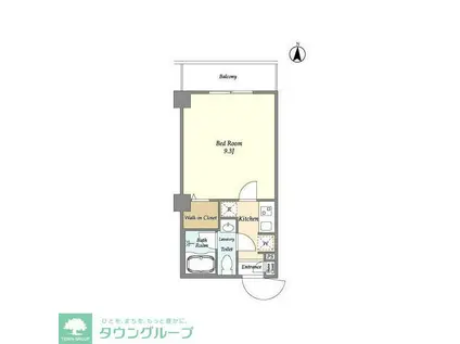 アルファコート下赤塚(1K/1階)の間取り写真