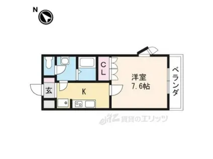 メゾフォルテ(1K/1階)の間取り写真