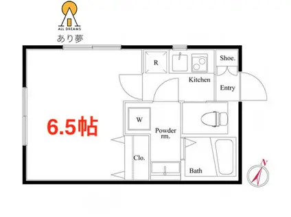 サリス万世町A棟(1K/1階)の間取り写真