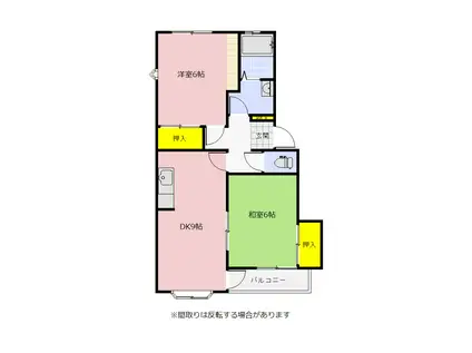 椿山ハイツ(2DK/2階)の間取り写真