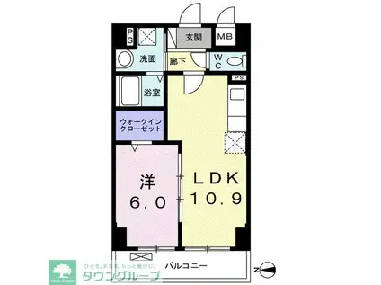 ル・カトレヤ(1LDK/7階)の間取り写真