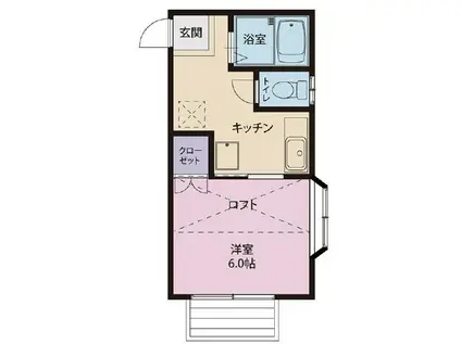 コーポツヅキ(1K/2階)の間取り写真