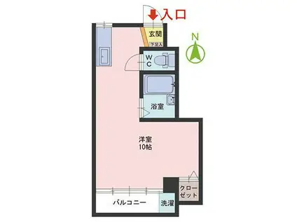 プラザ文京(ワンルーム/3階)の間取り写真