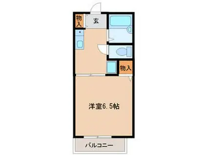 ミユキハイツ(1K/2階)の間取り写真