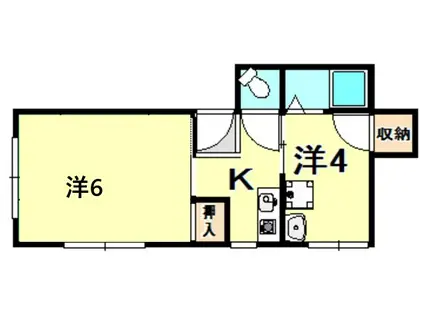 HBハイツ(2K/1階)の間取り写真