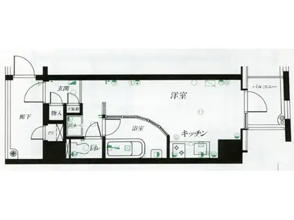 仙台リエゾン(ワンルーム/10階)の間取り写真