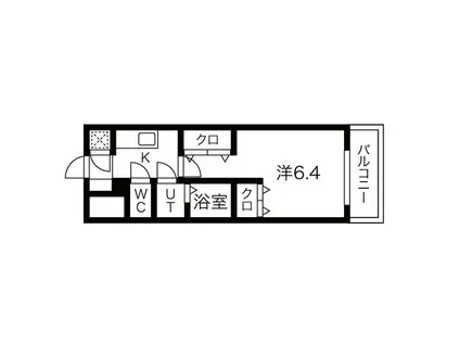 プランTAT尼崎七松町I(1K/8階)の間取り写真