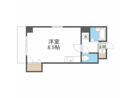 103松井ビル(ワンルーム/11階)の間取り写真