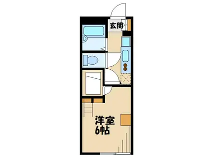 レオパレスハレ マレコ(1K/1階)の間取り写真