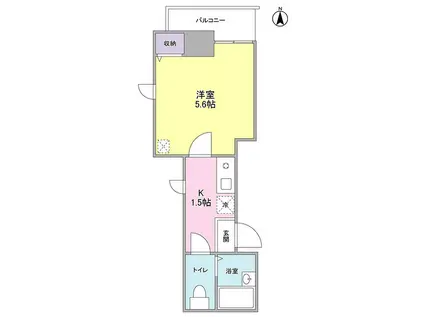 グランビュー御茶ノ水(1K/4階)の間取り写真