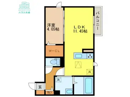 スカイメゾン(1LDK/1階)の間取り写真