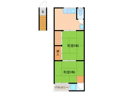 坂田文化(2DK/2階)の間取り写真