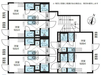 ククリ・ザ・レジデンス池袋 102(ワンルーム/1階)の間取り写真