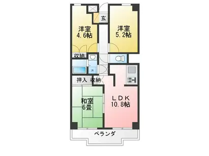 KODAヒルズ南行徳(3LDK/2階)の間取り写真
