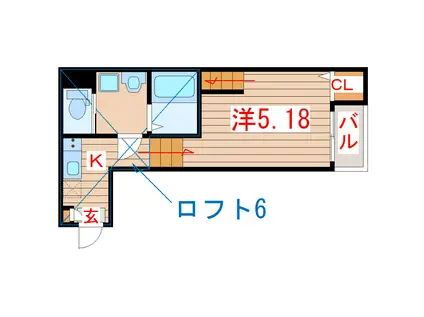 LSPACE CHOUETTE(1K/1階)の間取り写真