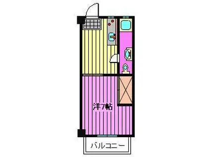 文蔵 ハイツ(1DK/2階)の間取り写真