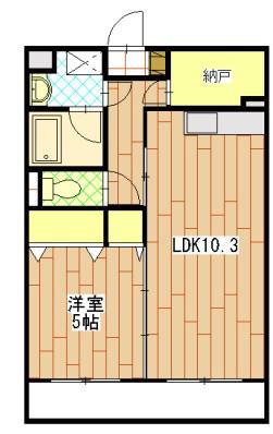 ラ・メゾン・プルニエ(1LDK/2階)の間取り写真