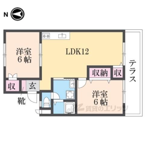 スターシャルム壱番館(2LDK/1階)の間取り写真