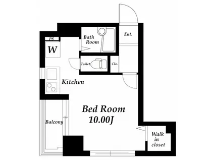 ラ・ピアッツァ麻布十番(ワンルーム/8階)の間取り写真