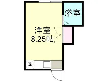 ヴィラ鶴新田 弐番館(1K/1階)の間取り写真