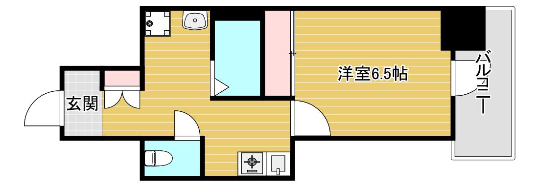 ファーストフィオーレ九条II(1K/11階)の間取り写真