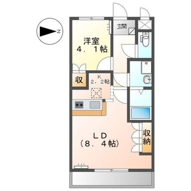 サニ-サイドコート守木(1LDK/1階)の間取り写真