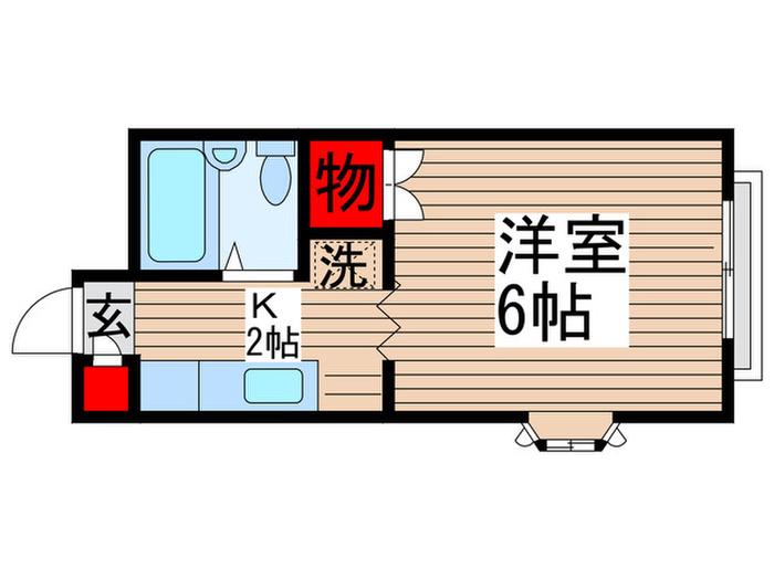 ハイムコンフォート(1K/2階)の間取り写真