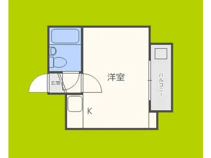 シャンクレール塚本(ワンルーム/3階)の間取り写真