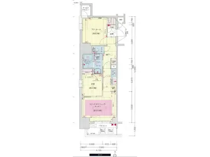 プレサンスTHE久屋大通レジェンド(2LDK/7階)の間取り写真