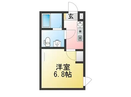 FORTWARABI(1K/4階)の間取り写真