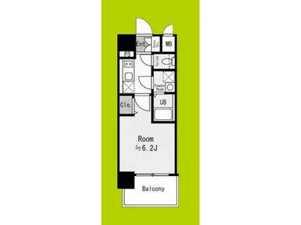 エスリード大阪イーストエッジ(1K/5階)の間取り写真