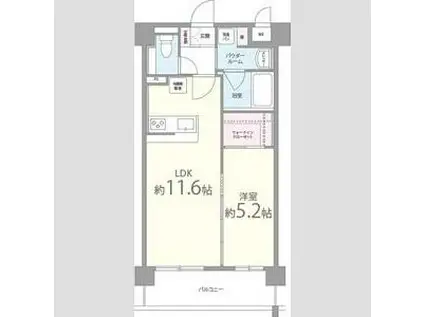 GRANDIR豊島(1LDK/1階)の間取り写真