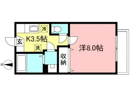 アーバンプラザA館(1K/1階)の間取り写真