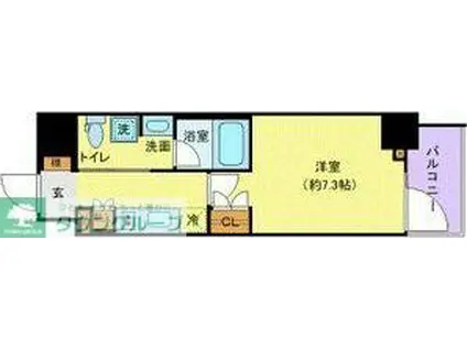 ステージグランデ八王子III(1K/3階)の間取り写真