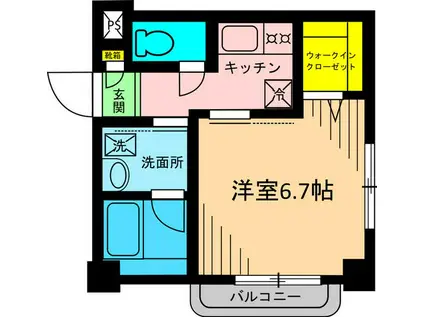 吉田ビル(1K/3階)の間取り写真