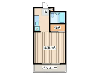 マルトサロン(1K/2階)の間取り写真