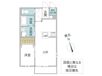 ピュアサージュ(1LDK/2階)の間取り写真