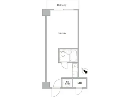 高輪スカイハイツ(ワンルーム/3階)の間取り写真
