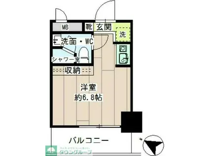 ナイスフォーラム鶴見(ワンルーム/9階)の間取り写真