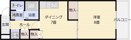 ニドムコート(1DK/3階)の間取り写真